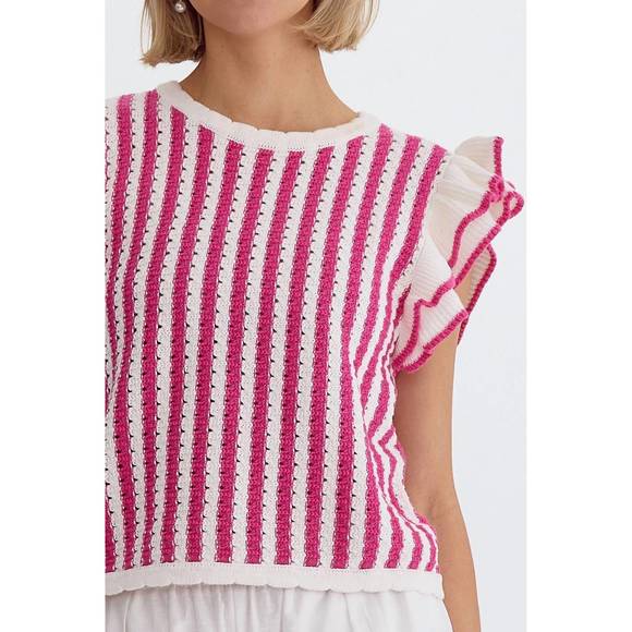 Entro - Striped Color Block Top main image 1
